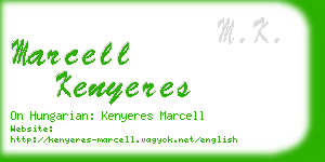 marcell kenyeres business card